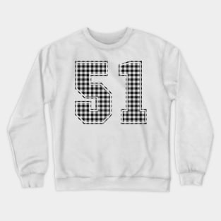 Plaid Number - 51 - Dark Crewneck Sweatshirt